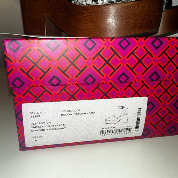 Tory Burch- Snake Embossed Leather Wedges (Size 9) - Picture 3 of 4